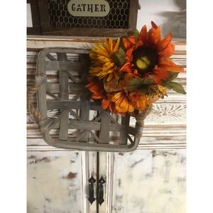 Tobacco Basket Wreath, Fall Wreath, Fall Decor